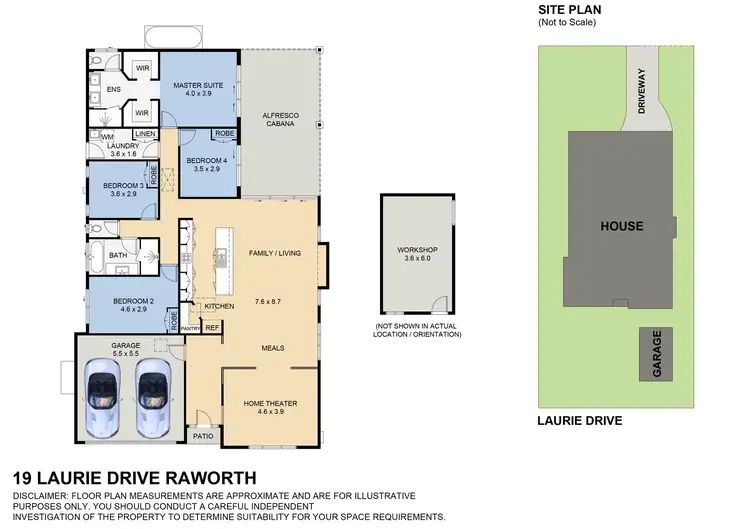 Floorplan of Homely house listing, 19 Laurie Drive, Raworth NSW 2321