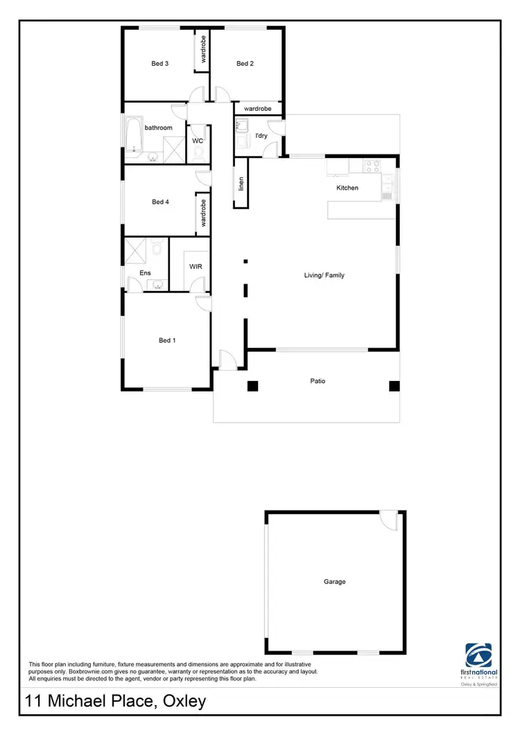 Floorplan of Homely house listing, 11 Michael Place, Oxley QLD 4075