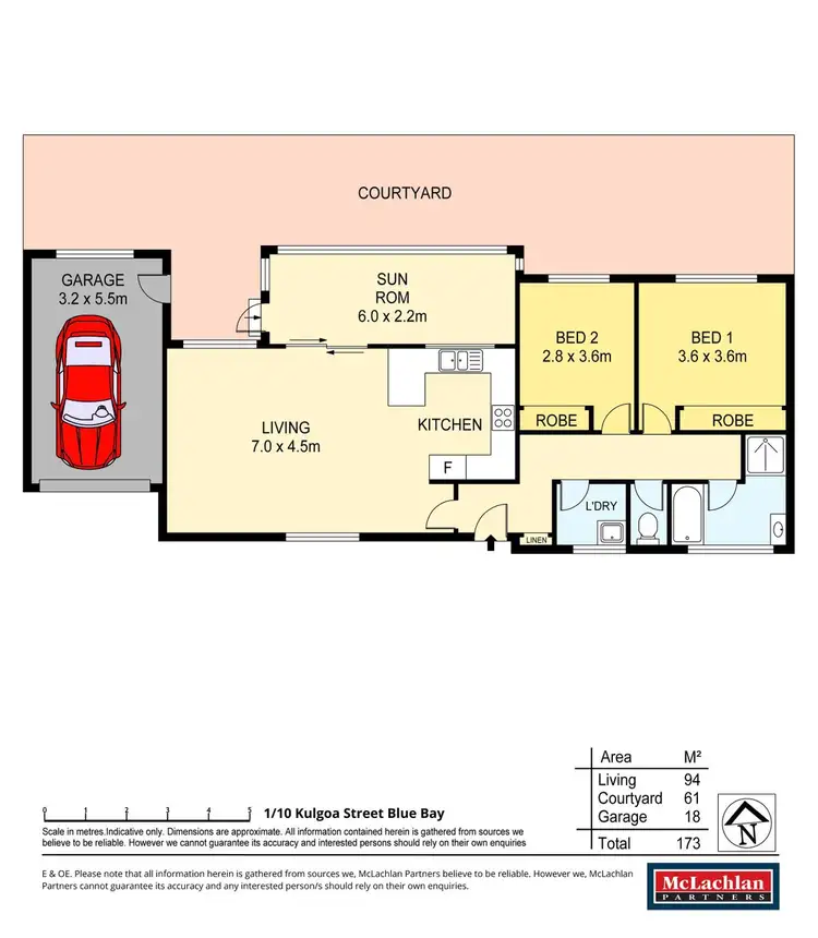 Floorplan of Homely villa listing, 1/10 Kulgoa Street, Blue Bay NSW 2261