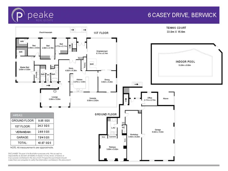 Floorplan of Homely house listing, 6 Casey Drive, Berwick VIC 3806