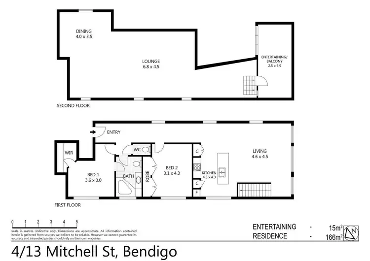 Floorplan of Homely apartment listing, 4/13 Mitchell Street, Bendigo VIC 3550