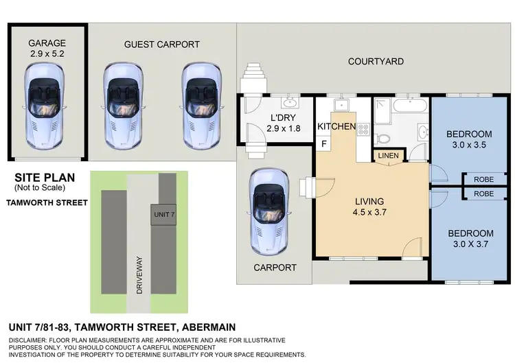 Floorplan of Homely unit listing, 7/81-83 Tamworth Street, Abermain NSW 2326