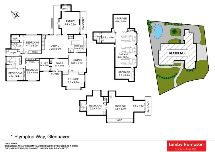 Floorplan of Homely house listing, 1 Plympton Way, Glenhaven NSW 2156