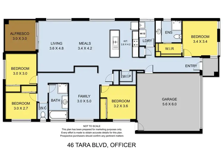 Floorplan of Homely house listing, 46 Tara Boulevard, Officer VIC 3809