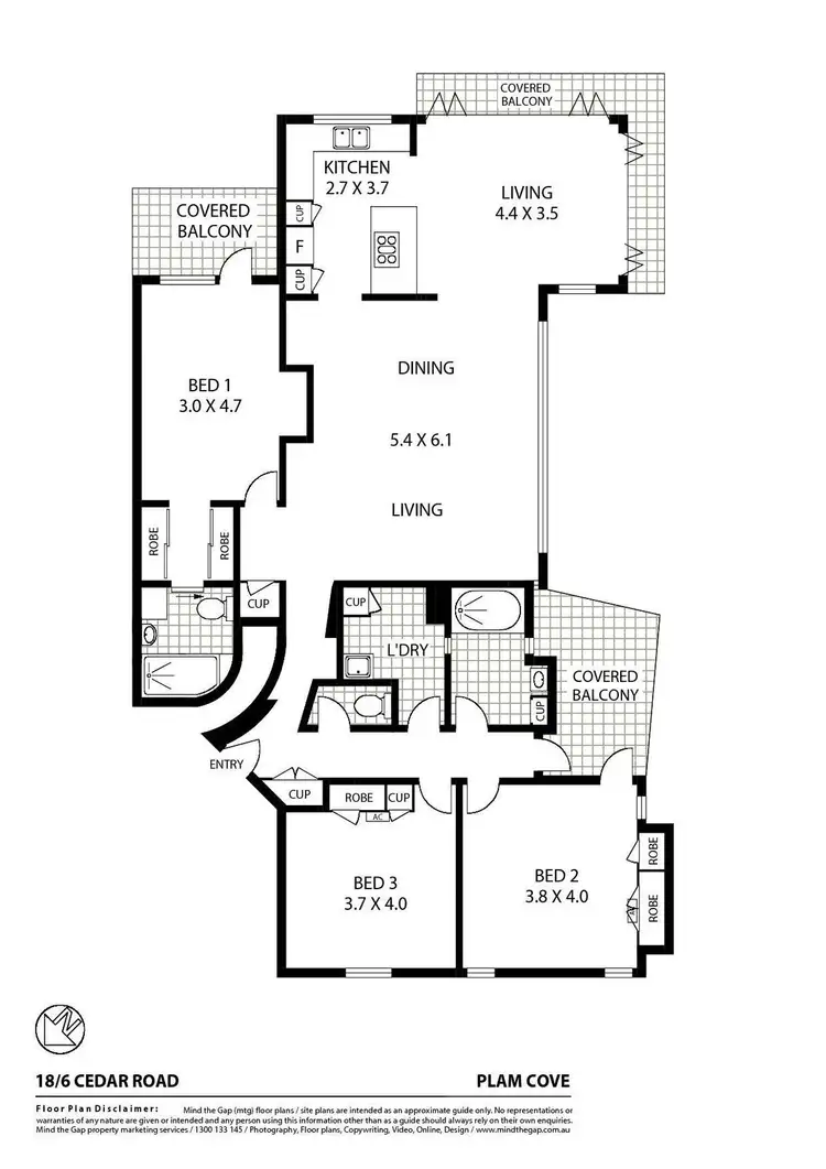 Floorplan of Homely apartment listing, 18/6 Cedar Road, Palm Cove QLD 4879