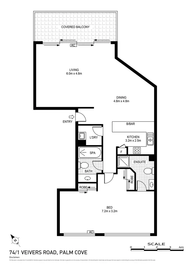 Floorplan of Homely apartment listing, 74/9 Veivers Road, Palm Cove QLD 4879