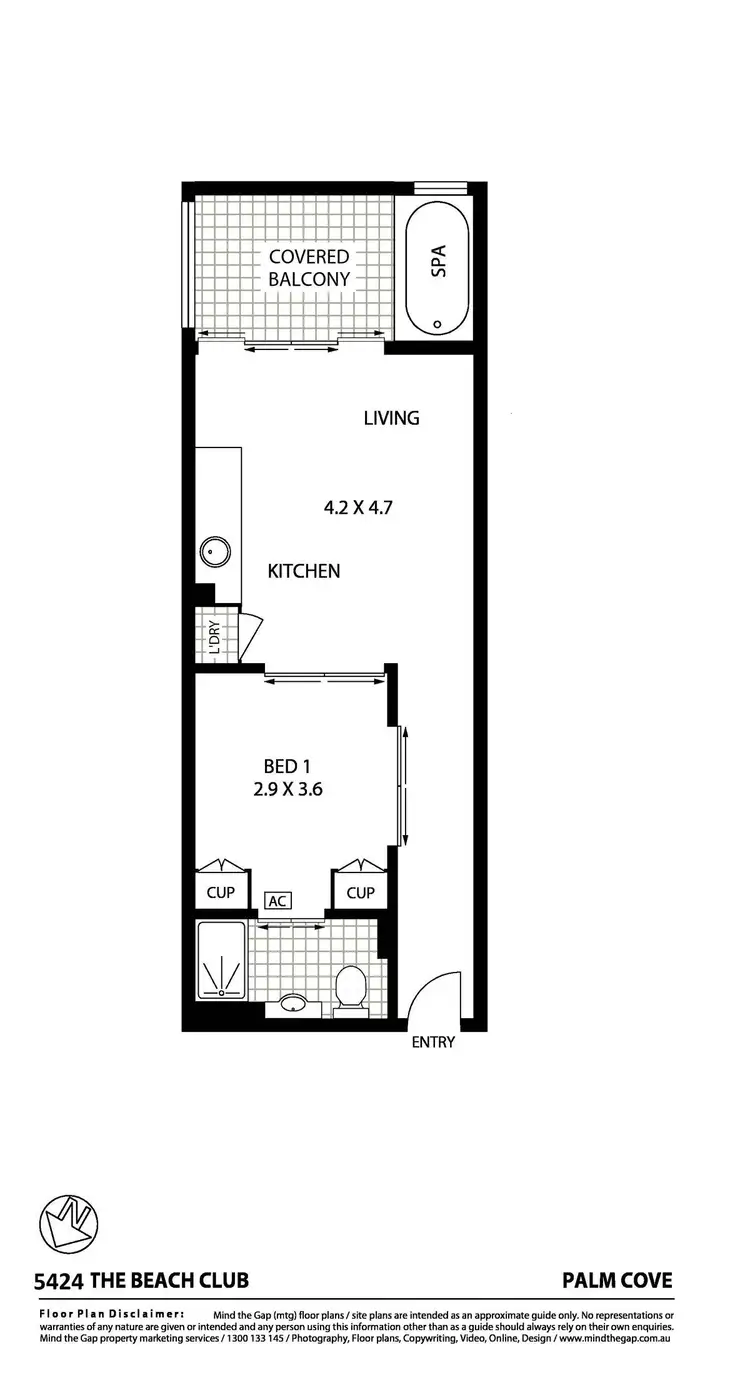 Floorplan of Homely apartment listing, 5424/123 Williams Esplanade, Palm Cove QLD 4879