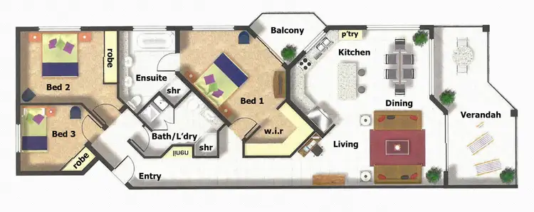 Floorplan of Homely apartment listing, 4/9 Rutherford Street, Yorkeys Knob QLD 4878