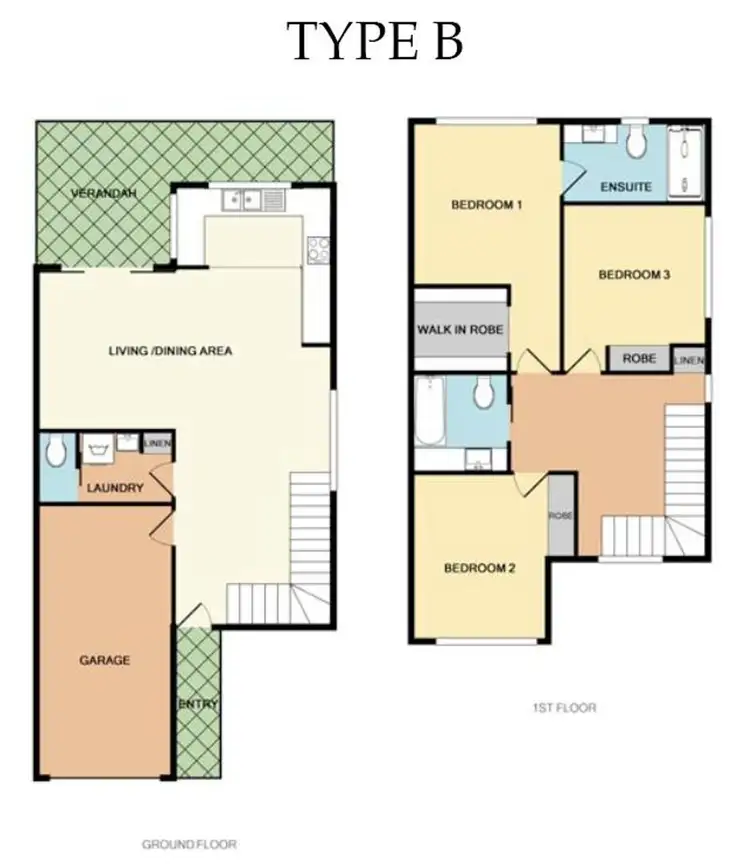 Floorplan of Homely townhouse listing, 2/20-28 Sandwich Street, Kamerunga QLD 4870