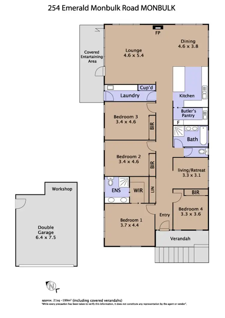 Floorplan of Homely house listing, 254 Emerald-Monbulk Road, Monbulk VIC 3793