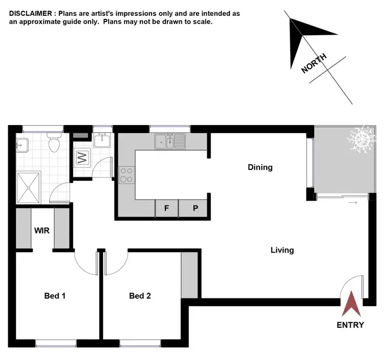Floorplan of Homely unit listing, 36/9 Dawes Street, Griffith ACT 2603