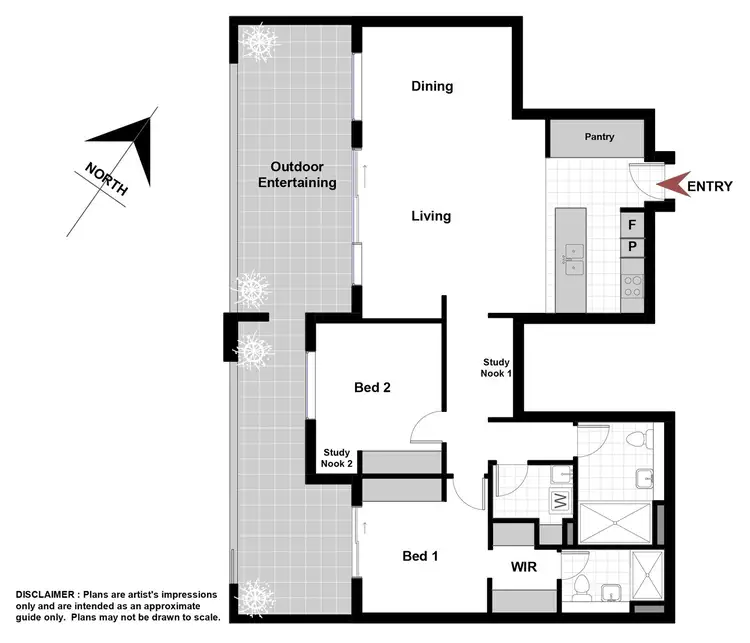Floorplan of Homely apartment listing, 64/40 Philip Hodgins Street, Wright ACT 2611