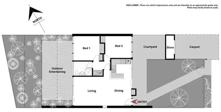 Floorplan of Homely unit listing, 1/5 Tristania Street, Rivett ACT 2611