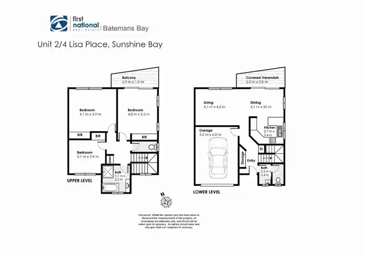Floorplan of Homely unit listing, 2/4 Lisa Place, Sunshine Bay NSW 2536