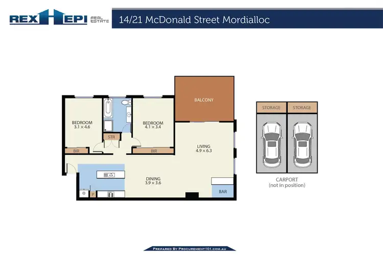 Floorplan of Homely apartment listing, 14/121 McDonald Street, Mordialloc VIC 3195