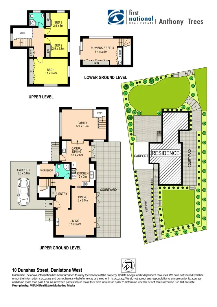 Floorplan of Homely house listing, 10 Dunshea Street, Denistone West NSW 2114