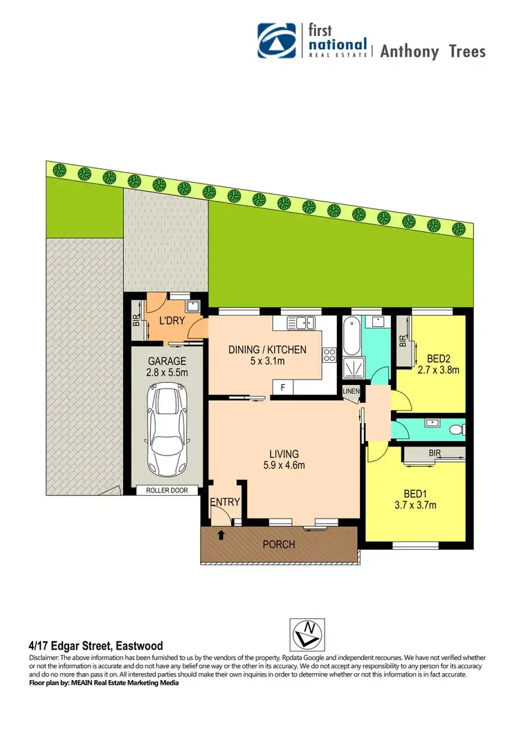 Floorplan of Homely villa listing, 4/17 Edgar Street, Eastwood NSW 2122