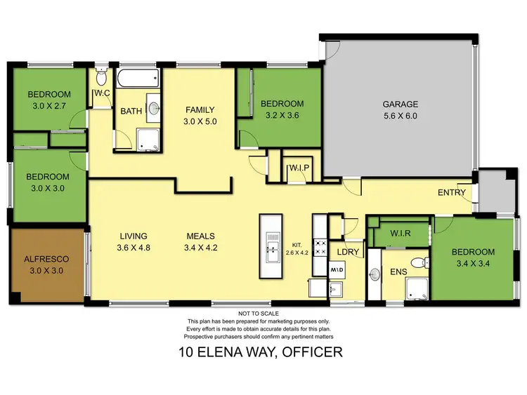 Floorplan of Homely house listing, 10 Elena Way, Officer VIC 3809