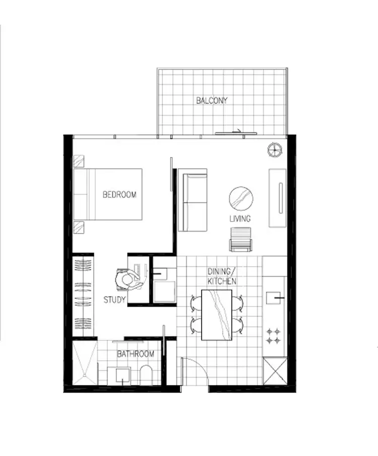 Floorplan of Homely apartment listing, 105/97 Flemington Road, North Melbourne VIC 3051