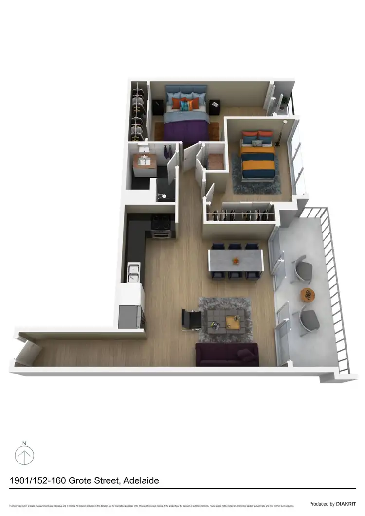 Floorplan of Homely apartment listing, 1901/152-160 Grote Street, Adelaide SA 5000