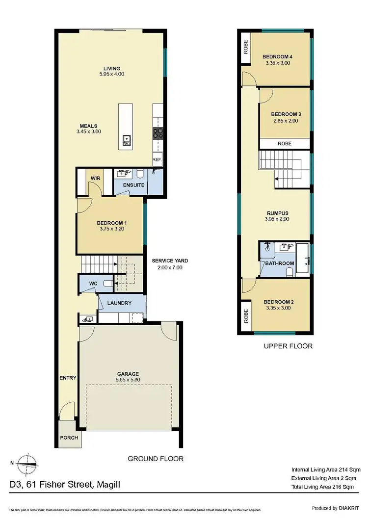 Floorplan of Homely house listing, D1-D3/61 Fisher Street, Magill SA 5072