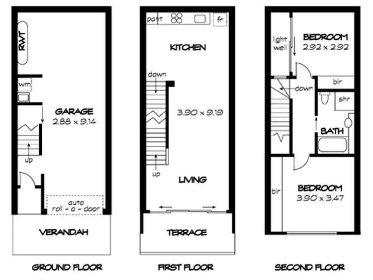 Floorplan of Homely townhouse listing, 3/32 Ifould Street, Adelaide SA 5000