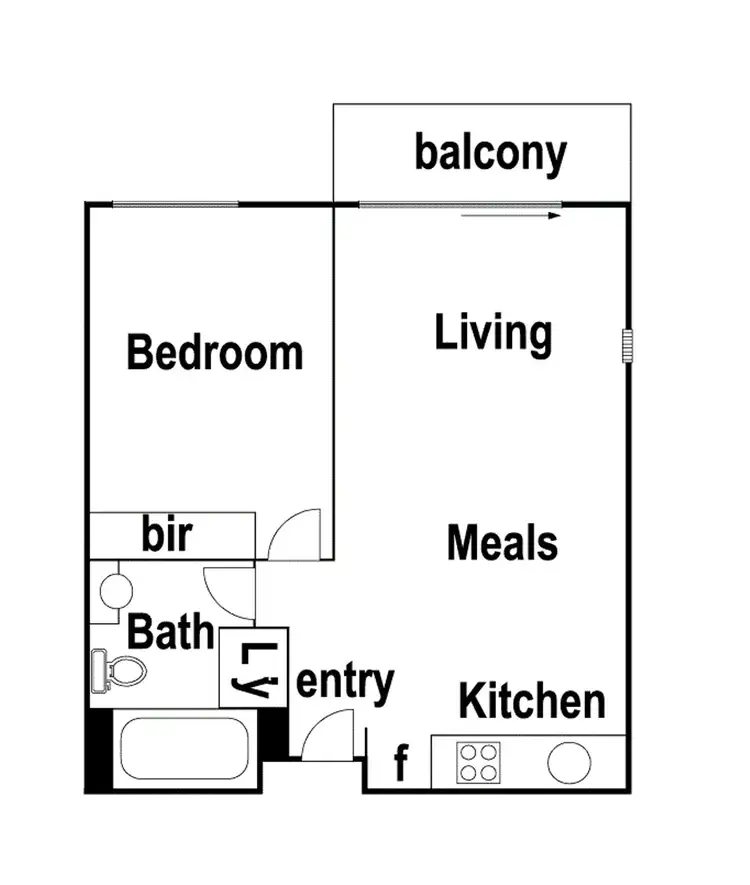 Floorplan of Homely apartment listing, 205/1142 Mt Alexander Road, Essendon VIC 3040