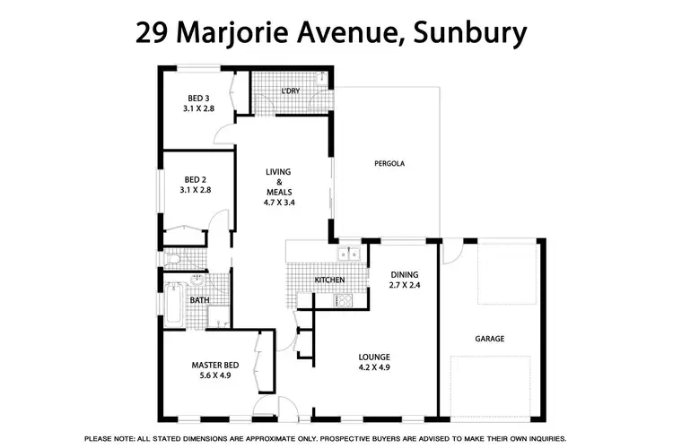 Floorplan of Homely house listing, 29 Marjorie Avenue, Sunbury VIC 3429