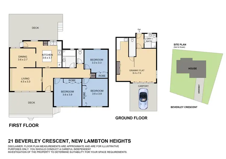Floorplan of Homely house listing, 21 Beverley Crescent, New Lambton Heights NSW 2305