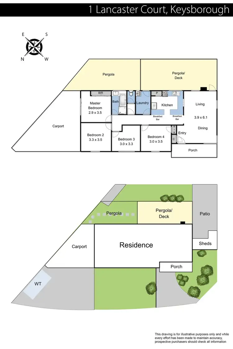 Floorplan of Homely house listing, 1 Lancaster Court, Keysborough VIC 3173