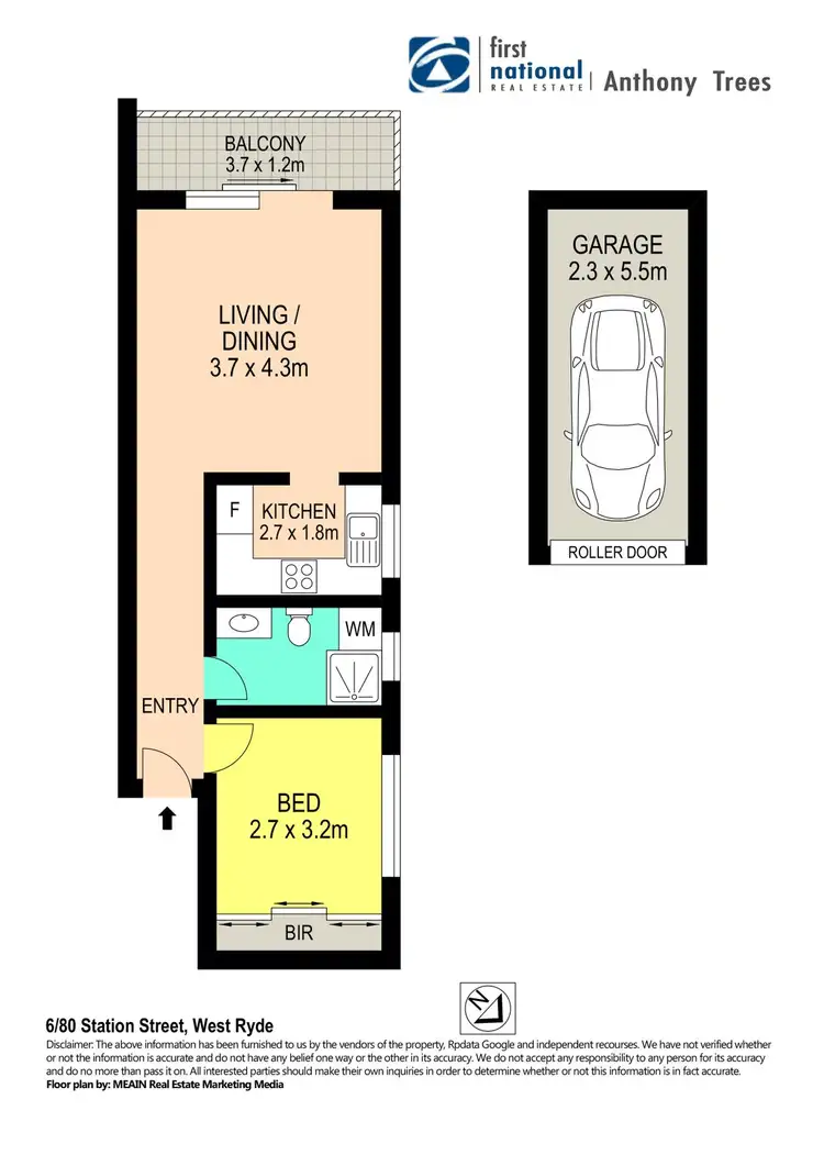 Floorplan of Homely unit listing, 6/80 Station Street, West Ryde NSW 2114