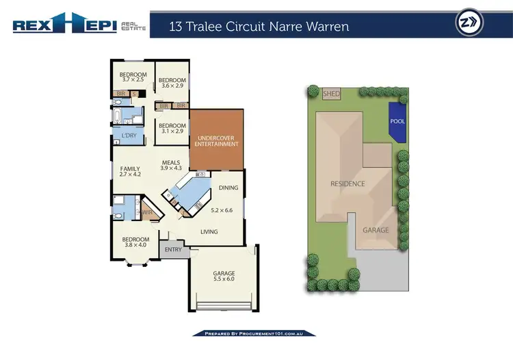 Floorplan of Homely house listing, 13 Tralee Circuit, Narre Warren VIC 3805