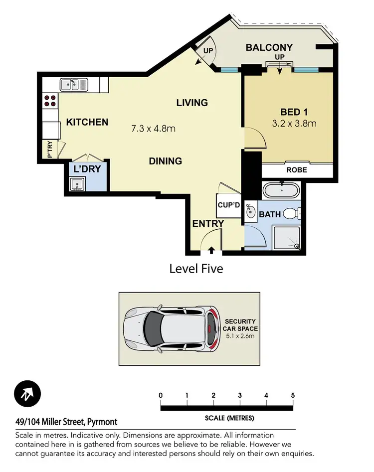 Floorplan of Homely apartment listing, 49/104 Miller Street, Pyrmont NSW 2009