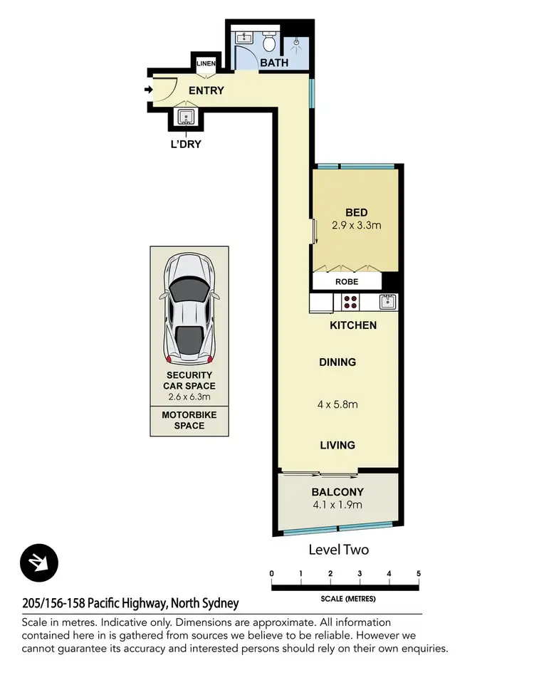 Floorplan of Homely apartment listing, 205/156-158 Pacific Highway, North Sydney NSW 2060