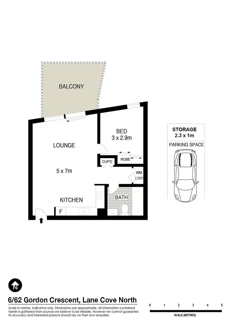 Floorplan of Homely apartment listing, 6/62 Gordon Crescent, Lane Cove NSW 2066