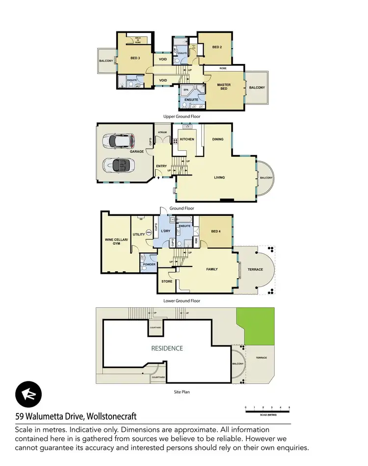 Floorplan of Homely townhouse listing, 59 Walumetta Drive, Wollstonecraft NSW 2065