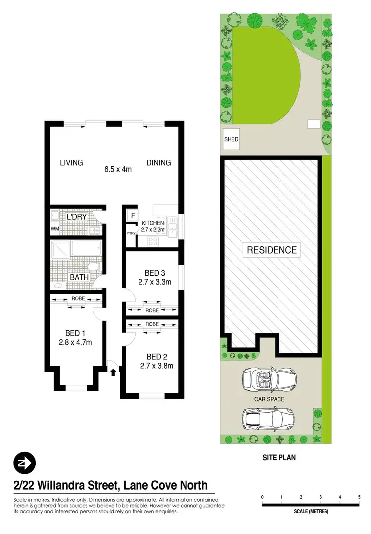Floorplan of Homely townhouse listing, 2/22 Willandra Street, Lane Cove NSW 2066