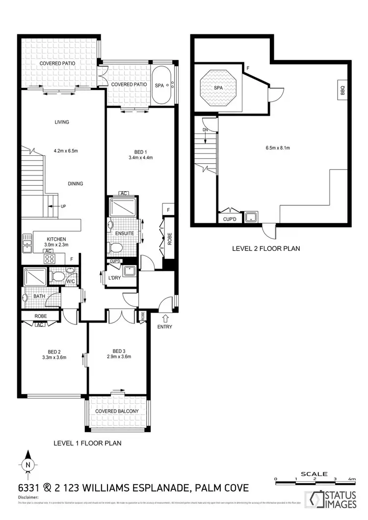 Floorplan of Homely apartment listing, 6331-32/123 Williams Esplanade, Palm Cove QLD 4879