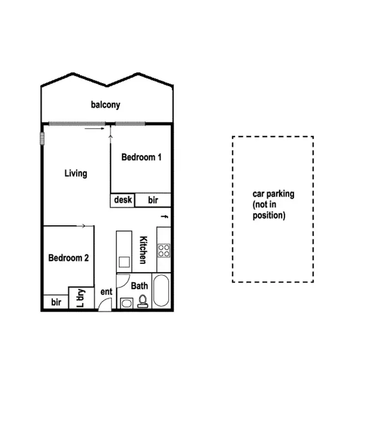 Floorplan of Homely apartment listing, 735/38 Mount Alexander Road, Travancore VIC 3032