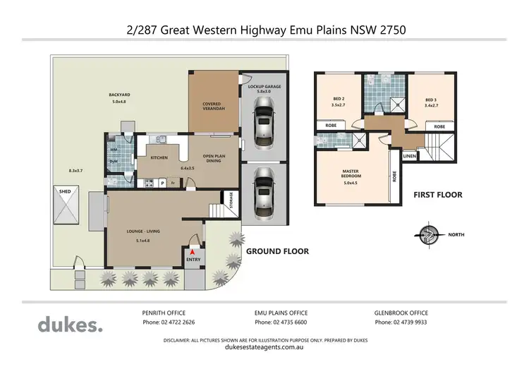 Floorplan of Homely townhouse listing, 2/287 Great Western Highway, Emu Plains NSW 2750