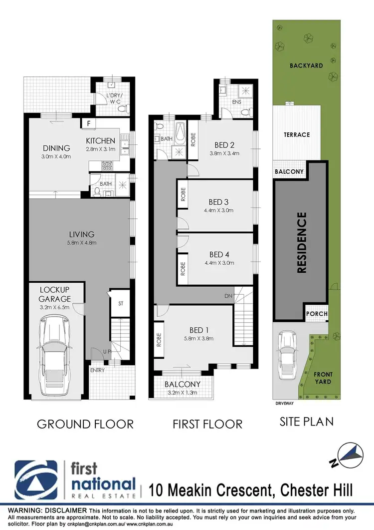 Floorplan of Homely semi-detached listing, 10 Meakin Crescent, Chester Hill NSW 2162