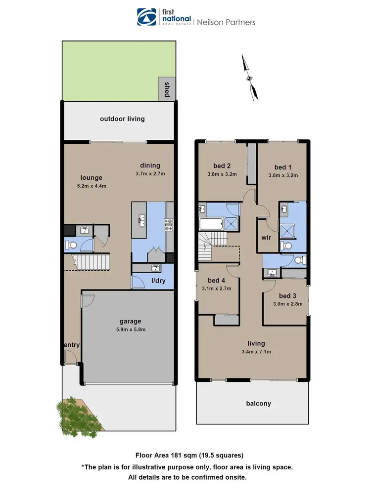 Floorplan of Homely townhouse listing, 18 Swan Street, Pakenham VIC 3810
