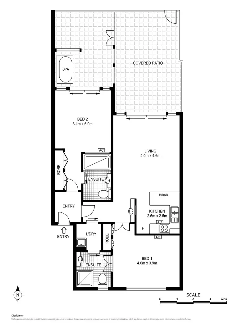 Floorplan of Homely apartment listing, 5213-14/123 Williams Esplanade, Palm Cove QLD 4879