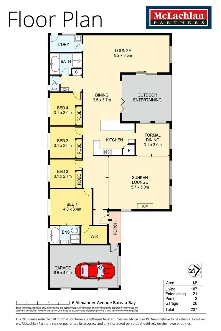 Floorplan of Homely house listing, 6 Alexander Avenue, Bateau Bay NSW 2261