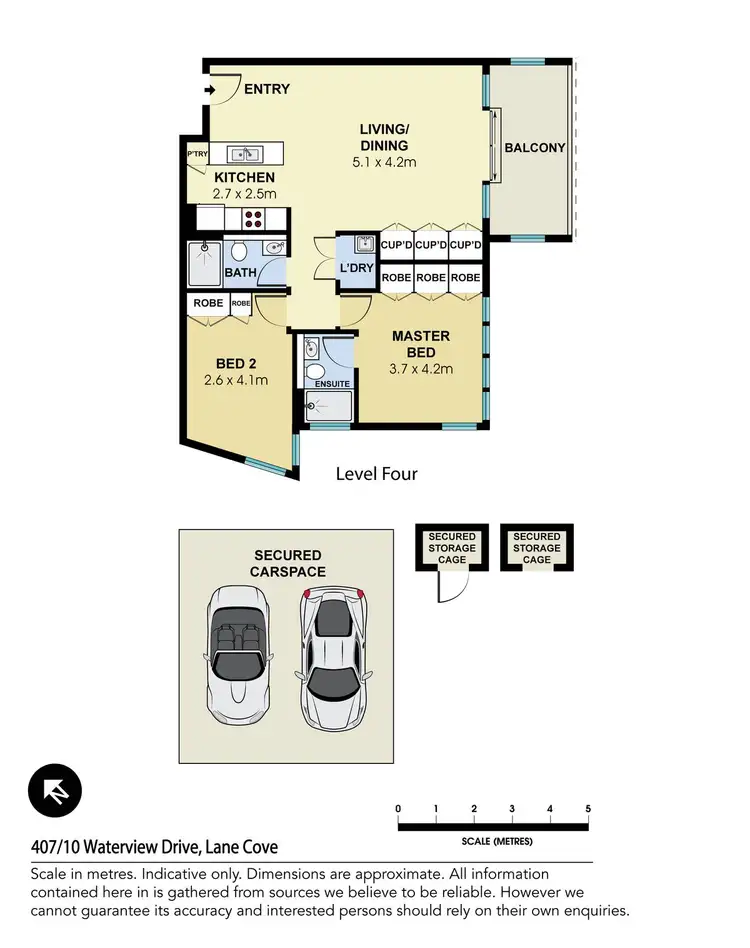 Floorplan of Homely apartment listing, 407/10 Waterview Drive, Lane Cove NSW 2066