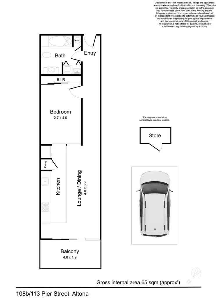 Floorplan of Homely apartment listing, 108B/113 Pier Street, Altona VIC 3018
