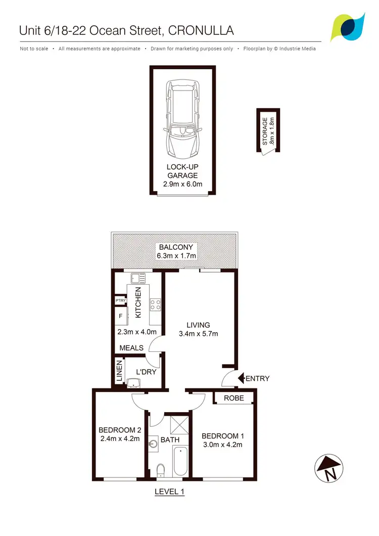 Floorplan of Homely apartment listing, 6/18-22 Ocean Street, Cronulla NSW 2230