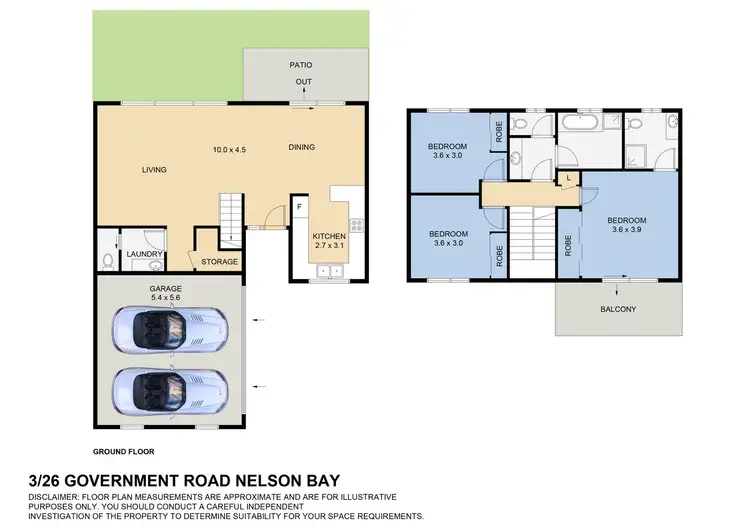 Floorplan of Homely townhouse listing, 3/26 Government Road, Nelson Bay NSW 2315