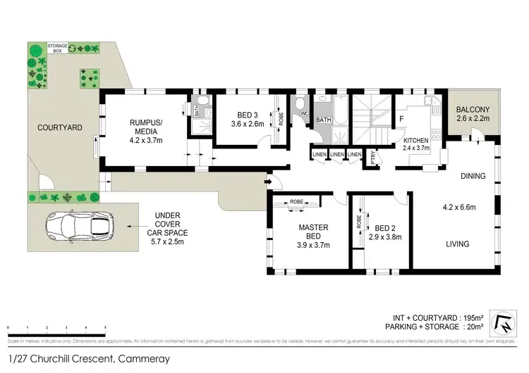 Floorplan of Homely apartment listing, 1/27 Churchill Crescent, Cammeray NSW 2062