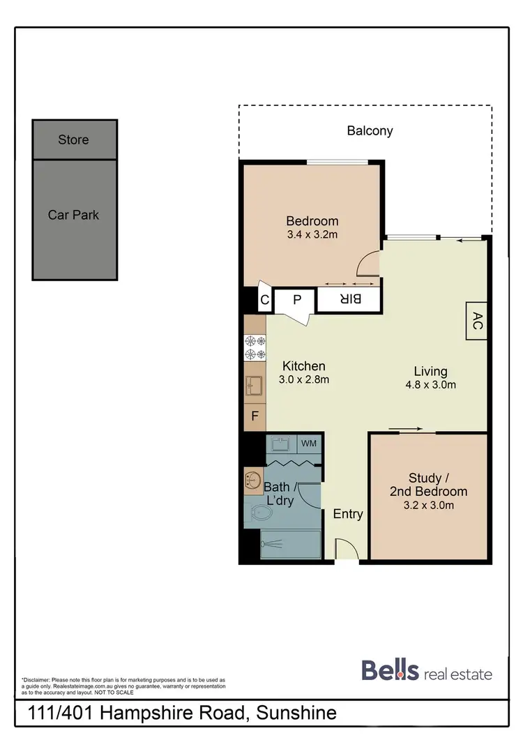 Floorplan of Homely apartment listing, 111/401 Hampshire Road, Sunshine VIC 3020